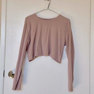 Varley Crop Barrys Bootcamp ballet pink